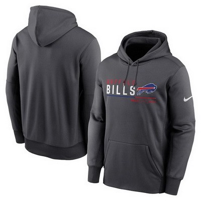 Men's Buffalo Bills Anthracite Prime Logo Name Split Pullover Hoodie