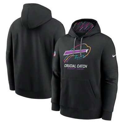 Men's Buffalo Bills Black 2024 Crucial Catch Club Pullover Hoodie
