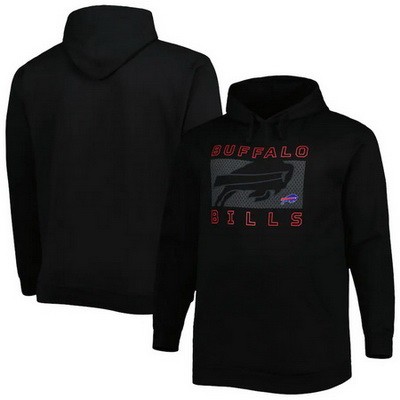 Men's Buffalo Bills Black Printed Pullover Hoodie 302502