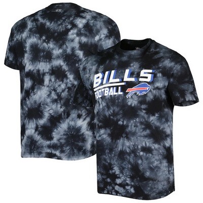 Men's Buffalo Bills Black Resolution Tie Dye Raglan T Shirt