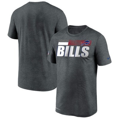 Men's Buffalo Bills Gray Sideline Impact Legend Performance T Shirt 526
