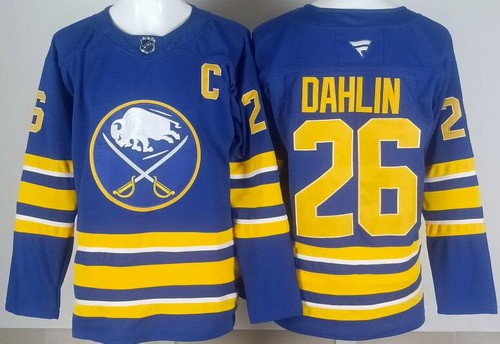 Men's Buffalo Sabres #26 Rasmus Dahlin Blue Authentic Jersey