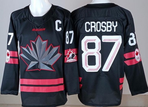 Men's Canada #87 Sidney Crosby Black 2026 Olympics Authentic Jersey