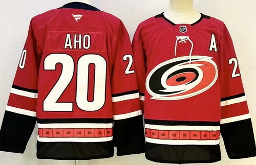 Men's Carolina Hurricanes #20 Sebastian Aho Red Authentic Jersey