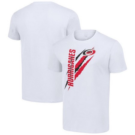 Men's Carolina Hurricanes Starter White Color Scratch T Shirt