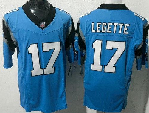 Men's Carolina Panthers #17 Xavier Legette Limited Blue FUSE Vapor Jersey