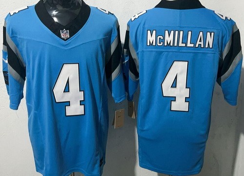 Men's Carolina Panthers #4 Tetairoa McMillan Limited Blue FUSE Vapor Jersey