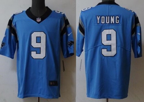 Men's Carolina Panthers #9 Bryce Young Limited Blue Vapor Jersey