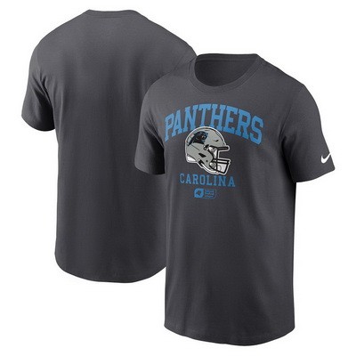 Men's Carolina Panthers Anthracite Helmet Essential T Shirt