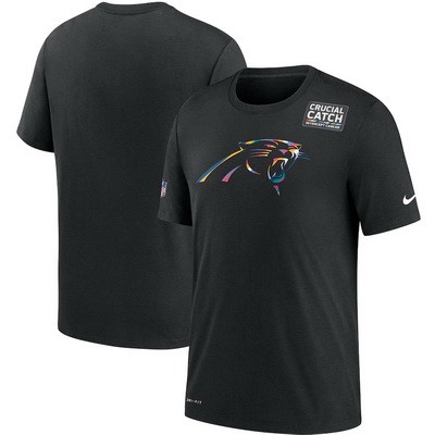 Men's Carolina Panthers Black Crucial Catch Sideline Performance T Shirt 414
