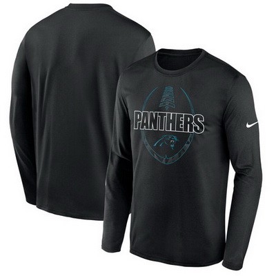 Men's Carolina Panthers Black Icon Legend Performance Long Sleeve T-Shirt