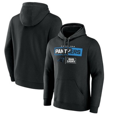 Men's Carolina Panthers Black NFL x Bud Light Pullover Hoodie