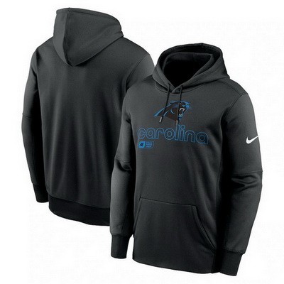 Men's Carolina Panthers Black Performance Pullover Hoodie