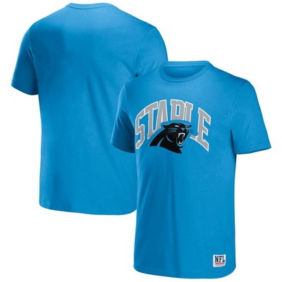 Men's Carolina Panthers Blue NFL x Staple Logo Lockup T Shirt