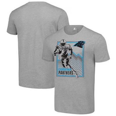 Men's Carolina Panthers Gray Graphic Shield Logo T Shirt