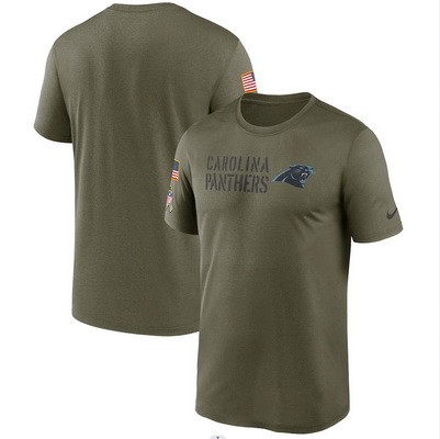 Men's Carolina Panthers Olive 2022 Salute to Service Legend Team T Shirt