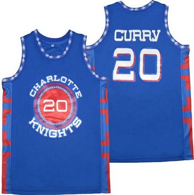 Men's Charlotte Christian Knights #20 Stephen Curry White Basketball Jersey