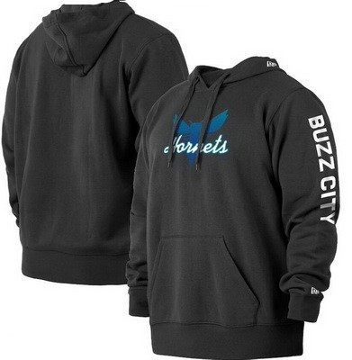 Men's Charlotte Hornets Black 2021 City Edition Pullover Hoodie