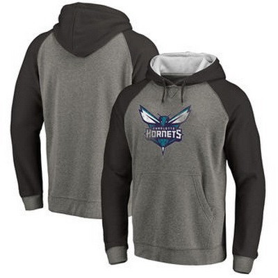 Men's Charlotte Hornets Gray 2 Printed Pullover Hoodie