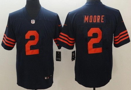 Men's Chicago Bears #2 DJ Moore Limited Navy Alternate Vapor Jersey