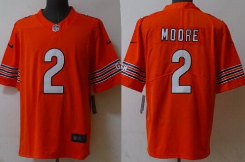 Men's Chicago Bears #2 DJ Moore Limited Orange Vapor Jersey