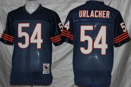 Men's Chicago Bears #54 Brian Urlacher Blue Throwback Jersey