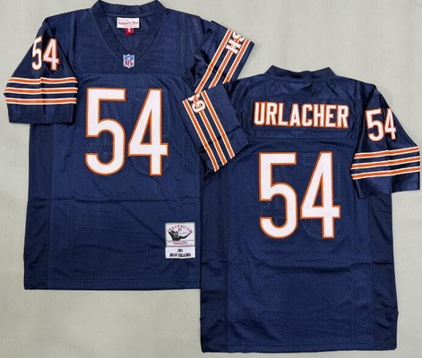 Men's Chicago Bears #54 Brian Urlacher Navy 2001 Throwback Jersey