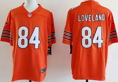 Men's Chicago Bears #84 Colston Loveland Limited Orange Vapor Jersey