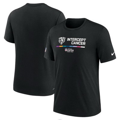 Men's Chicago Bears Black 2022 Crucial Catch Performance T Shirt