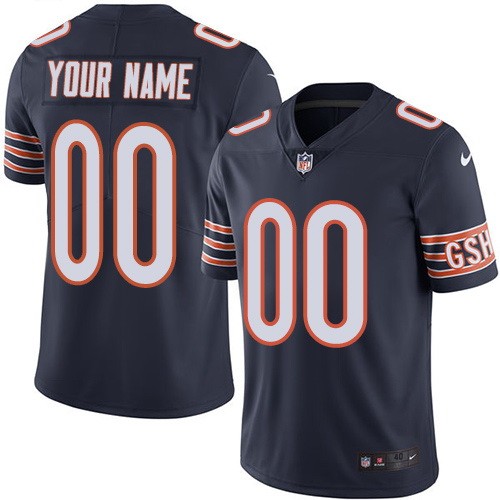 Men's Chicago Bears Customized Limited Navy Vapor Untouchable Jersey