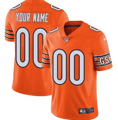 Men's Chicago Bears Customized Limited Orange Vapor Jersey