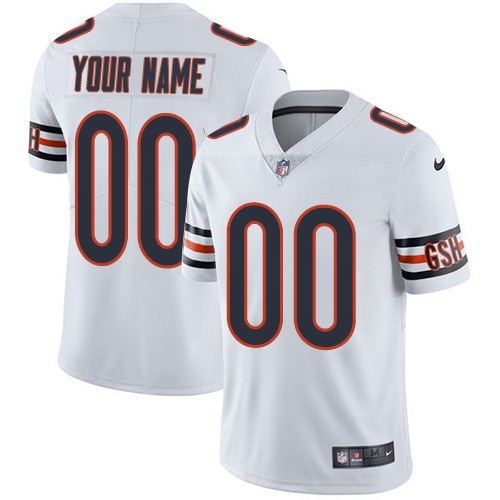 Men's Chicago Bears Customized Limited White Vapor Untouchable Jersey