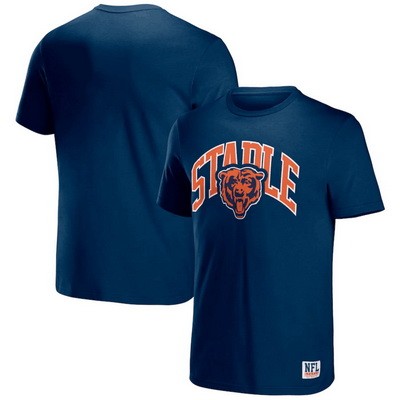Men's Chicago Bears Navy NFL x Staple Logo Lockup T Shirt