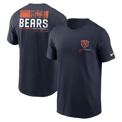 Men's Chicago Bears Navy Team Incline T Shirt
