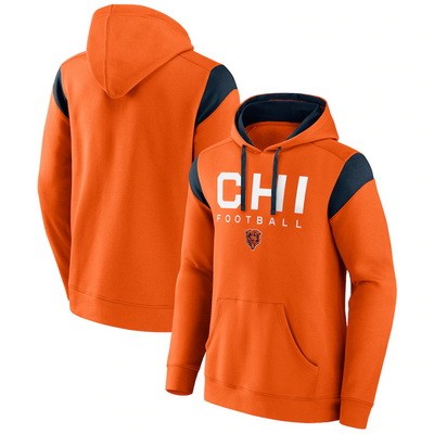 Men's Chicago Bears Orange Call The Shot Pullover Hoodie