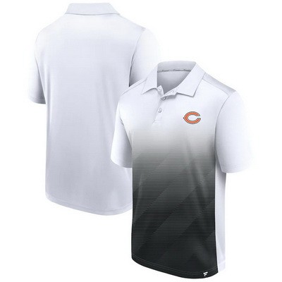 Men's Chicago Bears White Black Parameter Polo