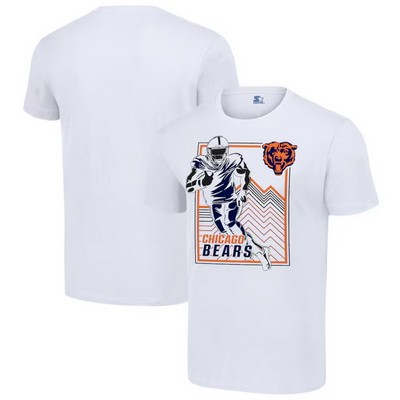 Men's Chicago Bears White Graphic Shield Logo T Shirt