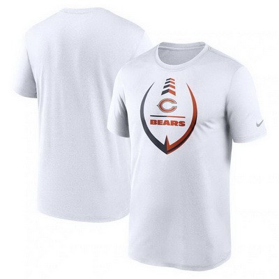 Men's Chicago Bears White Icon Legend Performance T Shirt