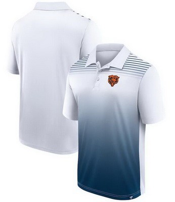 Men's Chicago Bears White Navy Sandlot Game Polo