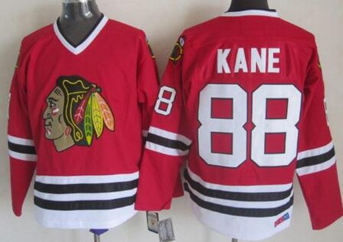 Men's Chicago Blackhawks #88 Patrick Kane Red Throwback Jersey