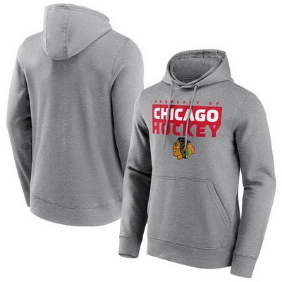 Men's Chicago Blackhawks Gray Gain Ground Hoodie