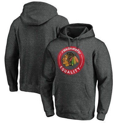 Men's Chicago Blackhawks Gray WeSkateFor Pullover Hoodie