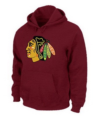 Men's Chicago Blackhawks Red Printed Pullover Hoodie
