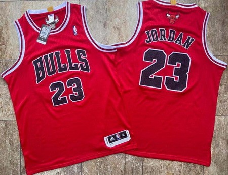 Men's Chicago Bulls #23 Michael Jordan Red Climacool Authentic Jersey