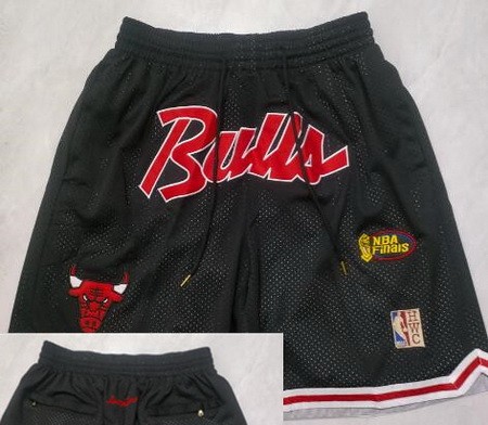 Men's Chicago Bulls Black Classic Finals Just Don Shorts