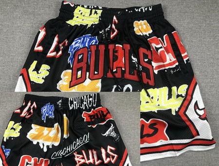 Men's Chicago Bulls Black Doodle Just Don Jersey