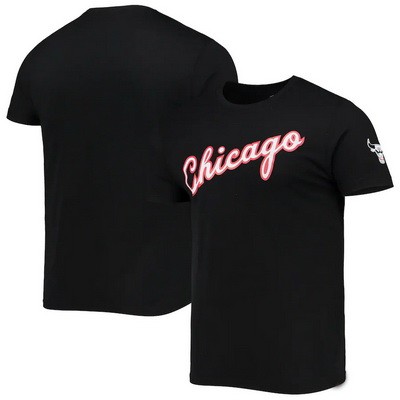 Men's Chicago Bulls Black Printed T-Shirt 206004