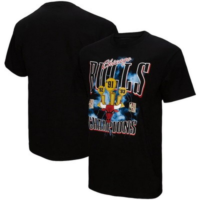 Men's Chicago Bulls Black Printed T-Shirt 206018