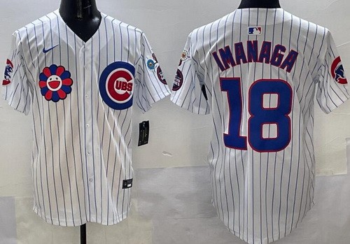 Men's Chicago Cubs #18 Shota Imanaga White 2025 Tokyo Series Limited Jersey