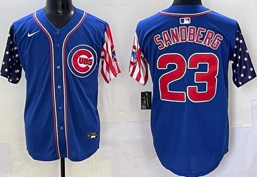 Men's Chicago Cubs #23 Ryne Sandberg Blue USA Limited Jersey